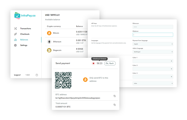 InfraPay features